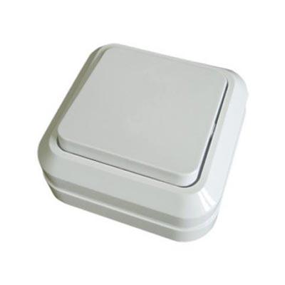 TDM  Ладога  Белый Выключатель 1-клавишный открытая установка 10А IP20 SQ1801-0001
