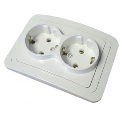 TDM  Валдай  Розетка 2-местная 2П СП 10А IP20 SQ1804-0009